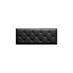 Cabecero flotante Deluxe Cuero Sintético Negro 2 Puestos