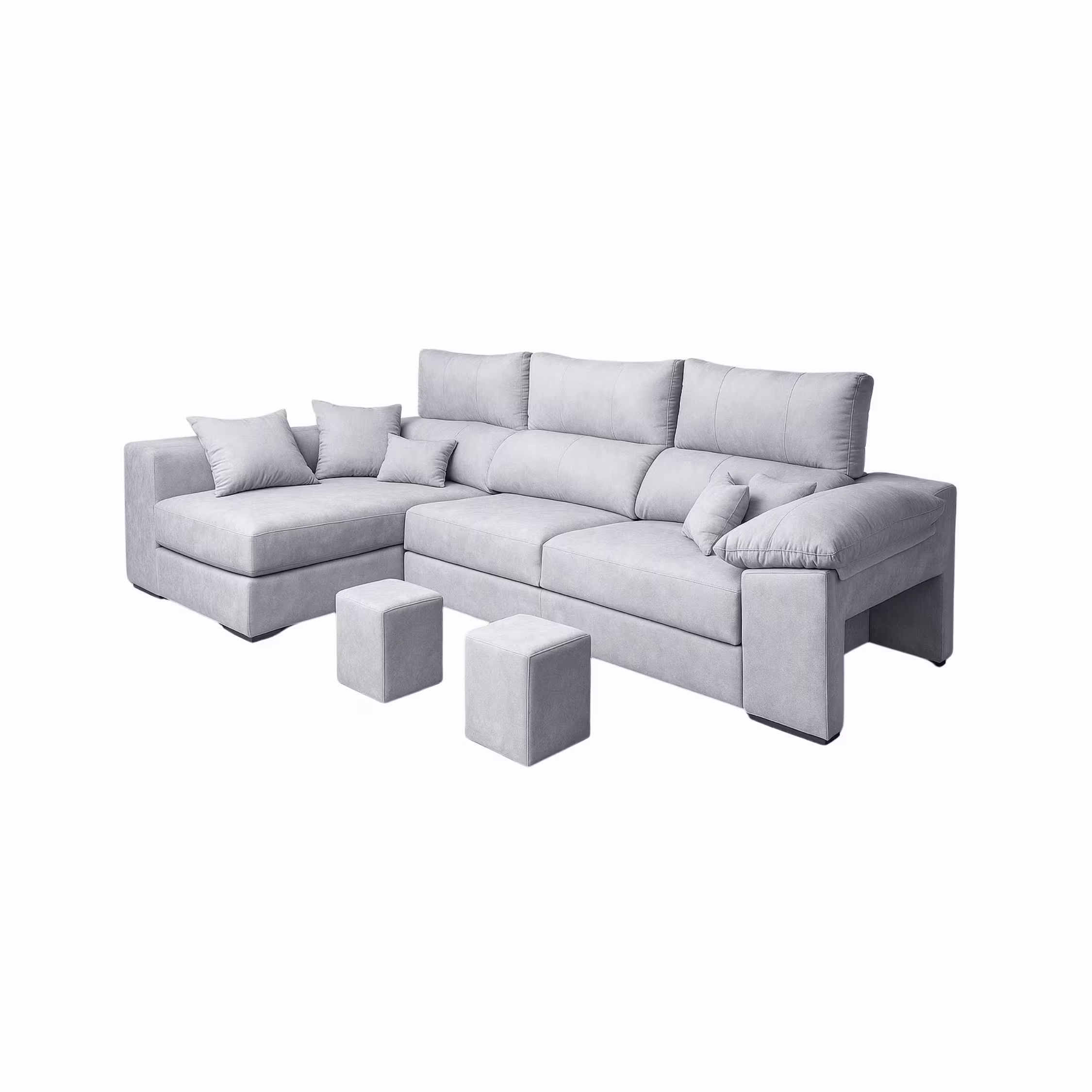 SALABIN-1130880 Sofá en L Izquierdo Impact 3 cuerpos Gris Terciopelo anti fluidos y amigable con las mascotas_01 SALABIN-1130880 Sofá en L Izquierdo Impact 3 cuerpos Gris Terciopelo anti fluidos y amigable con las mascotas_01