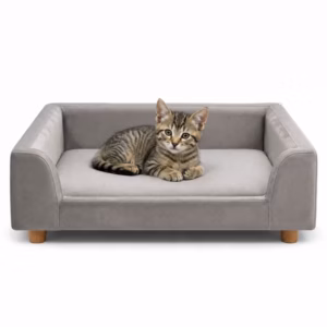 Sofá para mascotas Rectangular 1 puestos Gris Pet friendly SALABIN-1112_01