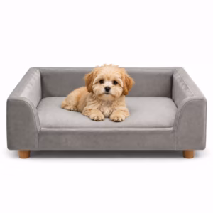 Sofá para mascotas Rectangular 1 puestos Gris Pet friendly SALABIN-1112_02