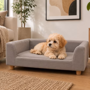 Sofá para mascotas Rectangular 1 puestos Gris Pet friendly SALABIN-1112_04