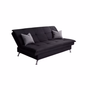 SOFCAM-BIDE-906 Sofá Cama Lionel 3 puestos Negro Terciopelo amigable con las mascotas 193x102x99_02