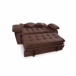 SOFCAM-BIDE-910 Sofá Cama Misael 3 puestos Marrón Terciopelo amigable con las mascotas 180x90x130_02