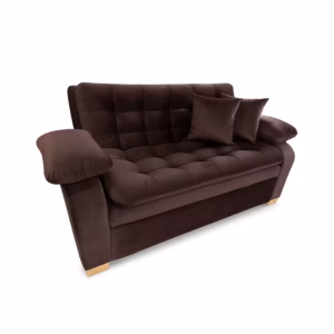 SOFCAM-BIDE-910 Sofá Cama Misael 3 puestos Marrón Terciopelo amigable con las mascotas 180x90x130_03