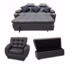 SALABIN-1017-10-SI Sofá Cama Sicilia con banqueta y Poltrona Reclinable 2 puestos Negro Terciopelo amigable con las mascotas y anti fluidos_06
