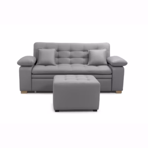 SALABIN-1019-10-2 Sofá Cama Maury 2 puestos Gris Terciopelo amigable con las mascotas y anti fluidos_03