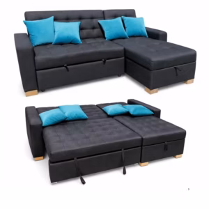 SOFLCPR-DE Sofá en L Reclinable President 4 puestos Negro Tela pet friendly antifluidos_01