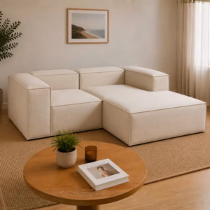 SECENL11391 Sofá en L Derecho Melilla Poliéster anti fluidos Beige 238x100x68_06