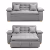 SALABIN-1019-10-2 Sofá Cama Maury 2 puestos Gris Terciopelo amigable con las mascotas y anti fluidos_07