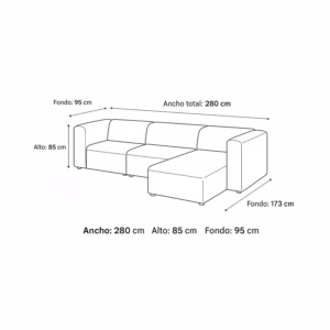 SECENL8858-DB Sofá en L Derecho Evander Poliéster anti fluidos Beige_03