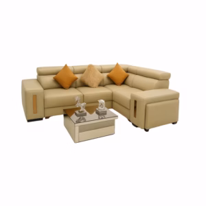 SOFLMBIBE Sofá en L Modular con espejos Izquierdo Billy Terciopelo amigable con las mascotas y anti fluidos Beige_01