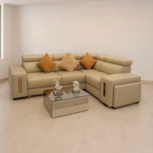 SOFLMBIBE Sofá en L Modular con espejos Izquierdo Billy Terciopelo amigable con las mascotas y anti fluidos Beige_03