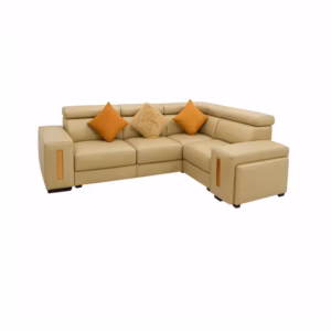 SOFLMBIBE Sofá en L Modular con espejos Izquierdo Billy Terciopelo amigable con las mascotas y anti fluidos Beige_04