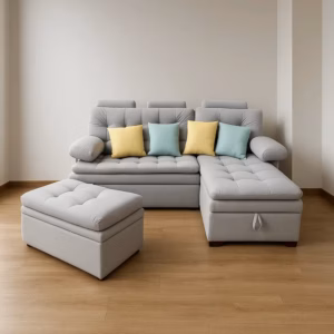 SOFLMZEBE Sofá cama en L Izquierdo Zeus Terciopelo amigable con las mascotas y anti fluidos Beige_03