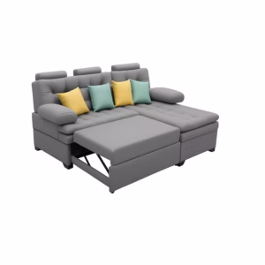 SOFLMZEBE Sofá cama en L Izquierdo Zeus Terciopelo amigable con las mascotas y anti fluidos Beige_06