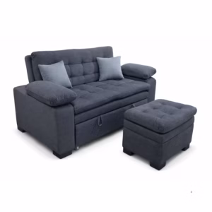 SALABIN-1018-GR Sofá Cama Kenia con Puff 2 puestos Gris Tela pet friendly antifluidos_02