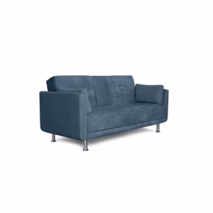 SOFCAM-BIDE-908 Sofá Cama Lucián 2 puestos Azul Terciopelo amigable con las mascotas 180x84x83_03