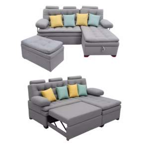 SOFLMZEBE Sofá cama en L Izquierdo Zeus Terciopelo amigable con las mascotas y anti fluidos Beige_10