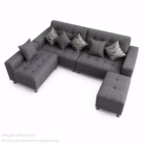 SALABIN-1085 Sofá en L Modular Leo Poliéster anti fluidos Carbón_03