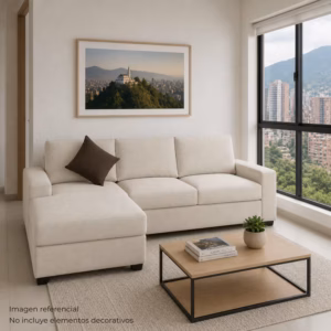 SECENL11384 Sofá en L Izquierdo Zion Poliéster anti fluidos Beige_09